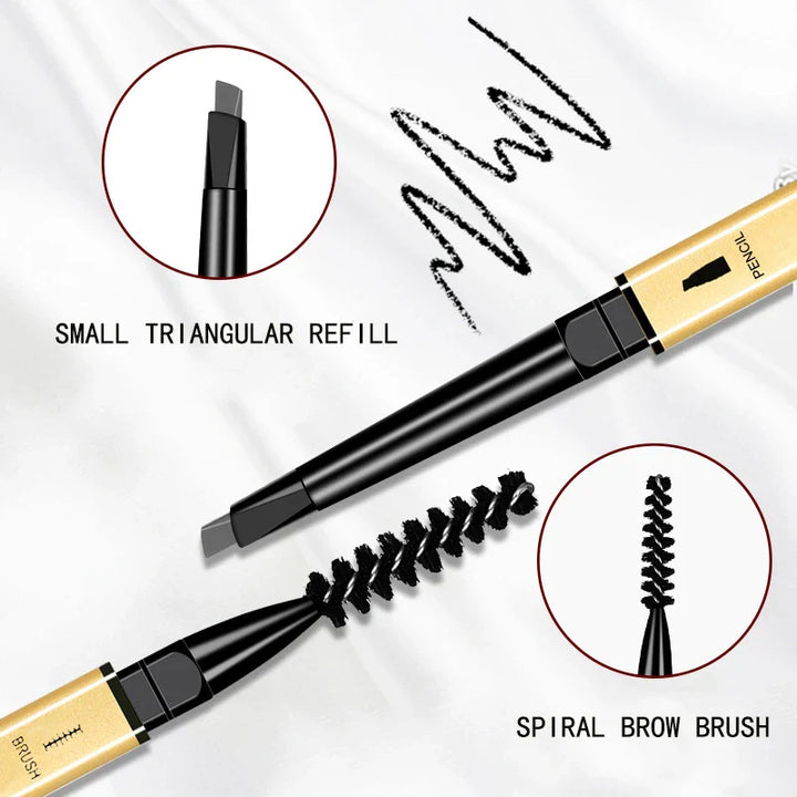 Dual-Ended Waterproof Eyebrow Pencil – Precise, Long-Lasting &amp; Smudge-Proof Brow Makeup