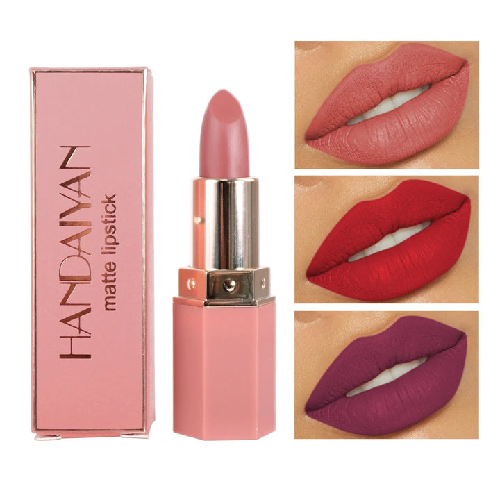 6 Colors Nude Matte Lipstick Waterproof Velvet Lipsticks Sexy Red Brown Pigments Makeup Long Lasting Profissional Lips Cosmetics