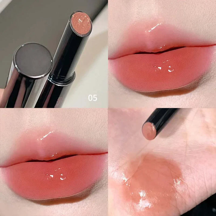 HERORANGE Push-button Mirror Lipstick Moisturizing Long-lasting Lip Glaze Lipstick