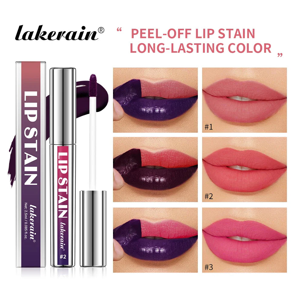 Peel Off Lip Stain Reveal Long Lasting Waterproof Pink Lip Tint Transfer Proof Non-stick Cup Natural Lip Stain Women&