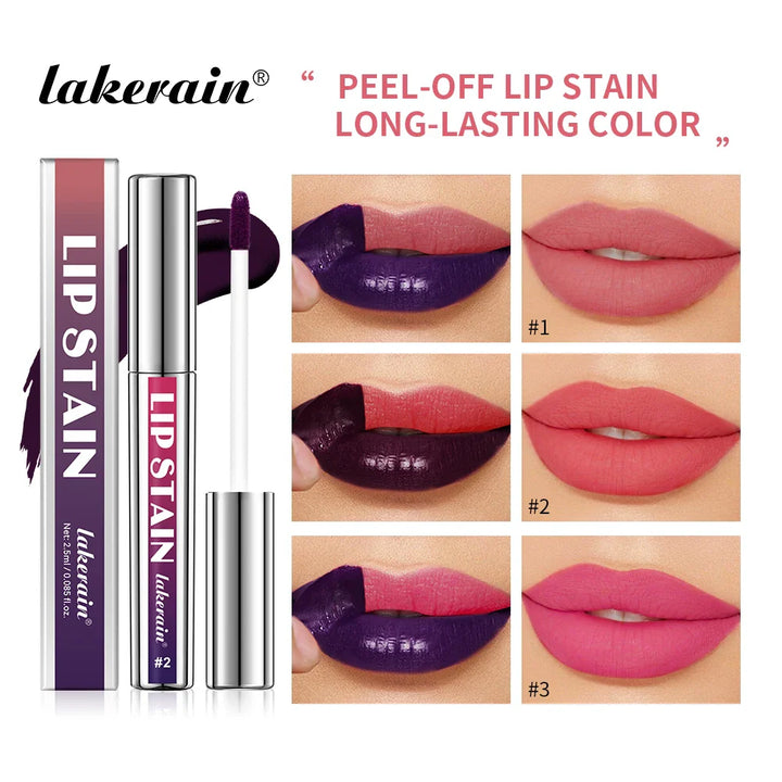 Peel Off Lip Stain Reveal Long Lasting Waterproof Pink Lip Tint Transfer Proof Non-stick Cup Natural Lip Stain Women&