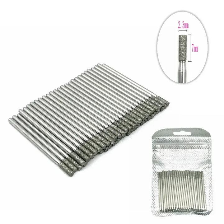 50pc Diamond Nail Drill Cuticle Clean Bit Set Milling Cutter for Manicure Electric  Bits Accessories Dead Skin Remove Tool