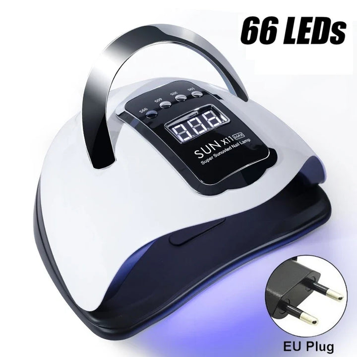 66LEDS Professional Nail Drying Lamp for Manicure Nails Gel Polish Drying Machine with Auto Sensor UV LED Nail Lamp