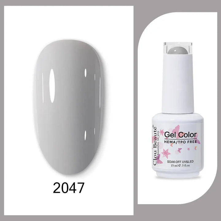 Clou Beaute 15ml Red Black White Green Neon Gel Nail Polish Base Top Coat Velvet Top 400 Colors Semi Permanent Gel Nail Varnish