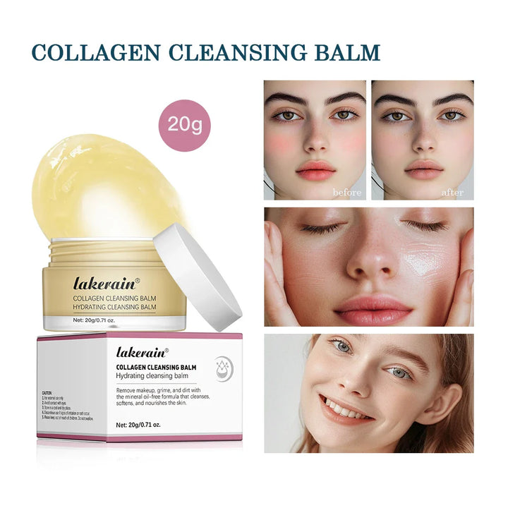 Rose Flavor Collagen Cleansing Balm Nourishing Cream Makeup Remover Mild Non-irritating Moisturizing Non-greasy Cleansing Balm