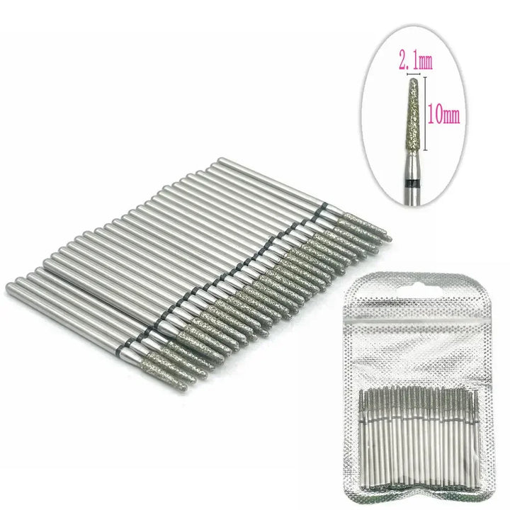 50pc Diamond Nail Drill Cuticle Clean Bit Set Milling Cutter for Manicure Electric  Bits Accessories Dead Skin Remove Tool