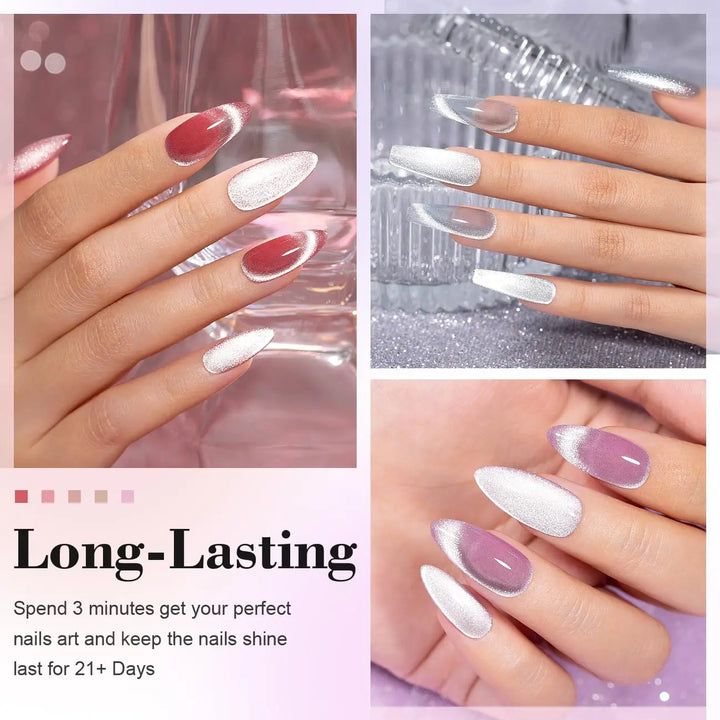 6pcs 7.5ml New Popular Reflective Cat&