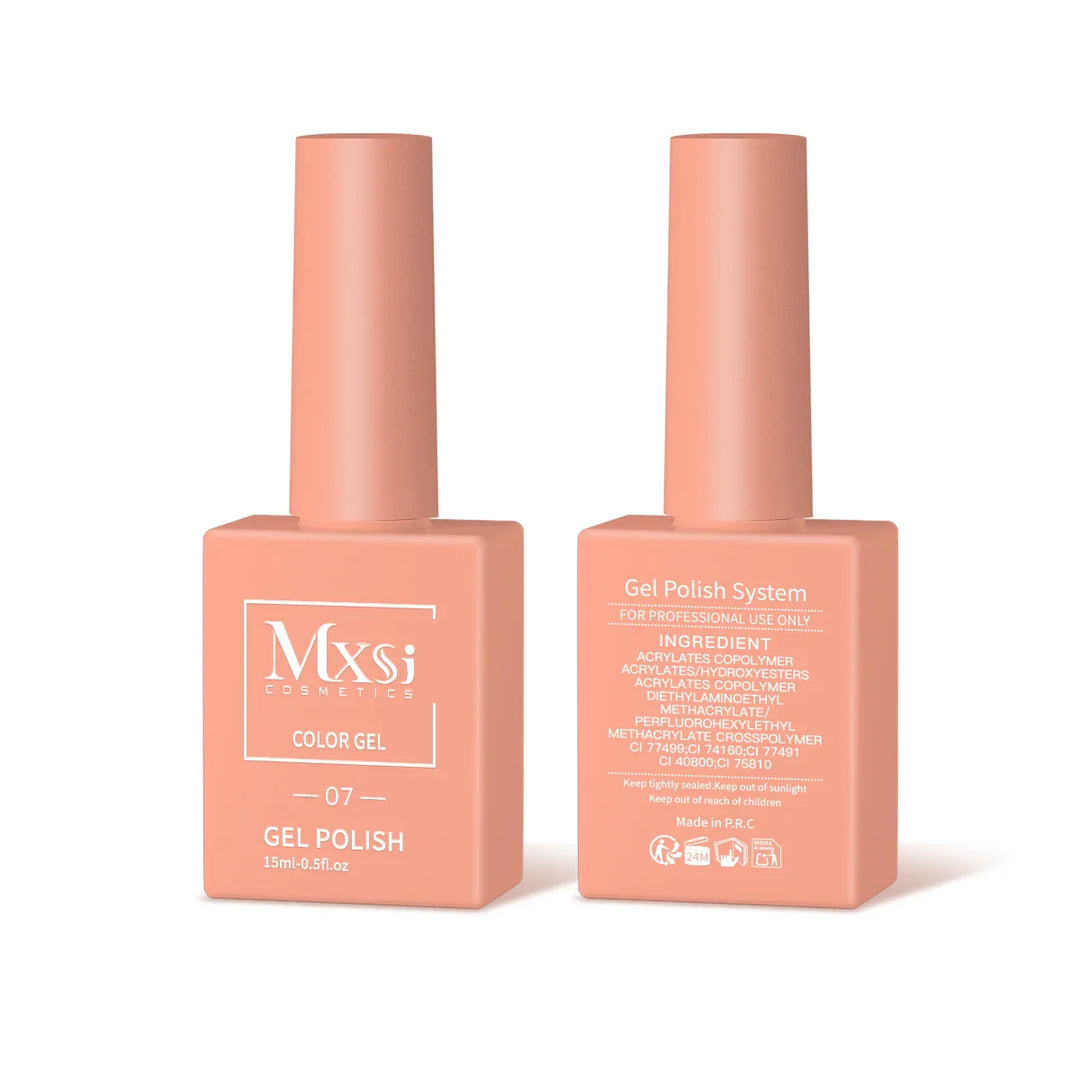 Mxsi 15ml Gel Nail Polish Neon Brown Royal Blue Red Green Pastal Nude Nail Art Varnish Gel Lacquer Top Coat UV Gel Nail Not Set