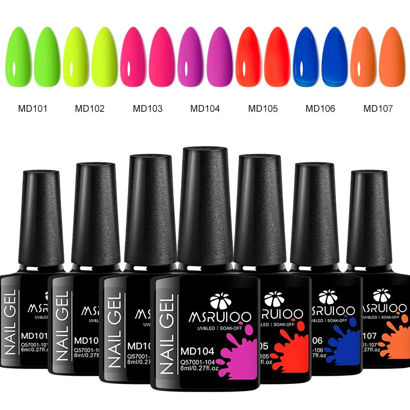 7pc Nail Gel Polish Set DIY Nail Art Design All For Decoration Soak Off UV Gel Long Lasting Manicure Painting Gel Vernis Kits