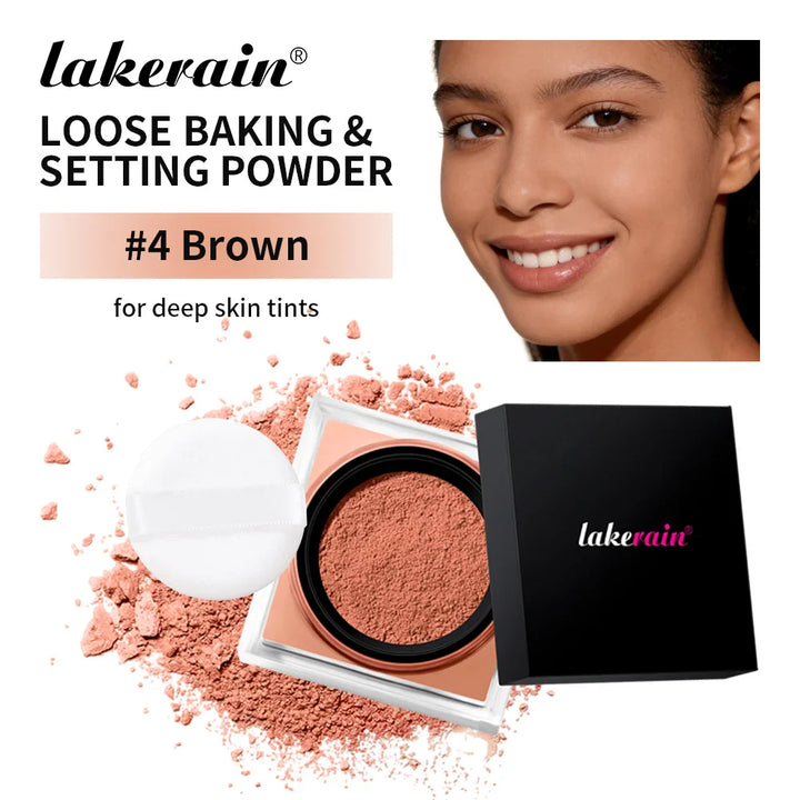 Waterproof Loose Baking&amp;Setting Powder Long Lasting Oil Control Matte Setting Powder Natural Brightening Face Cosmetics