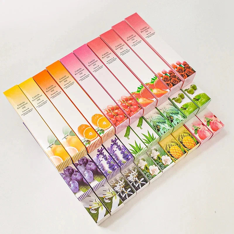 30/15PCS Cuticle Oil Pen Nail Revitalizer Nutrition Oil 15 Smells Nail Treatment Soften Nourish Manicure Nail Care Product Set