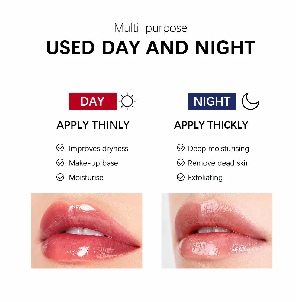 Lakerain Lip Sleeping Mask Smooth Creamy Texture Dual-Color Formula Overnight Hydration Non-Sticky Natural Protection Lip Mask