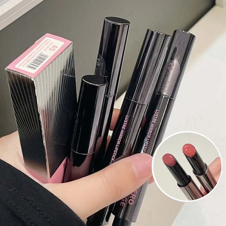 HERORANGE Push-button Mirror Lipstick Moisturizing Long-lasting Lip Glaze Lipstick