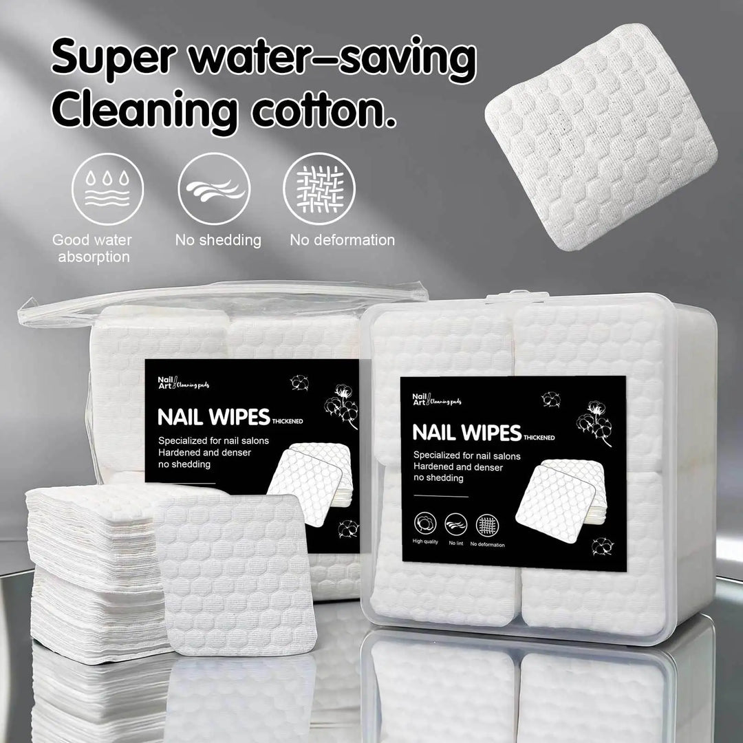 200/500Pcs/pack/box Solid Durable Nail Tools Manicure Gel Nail Polish Remover Pads Lint-Free Wipes Napkins Wraps