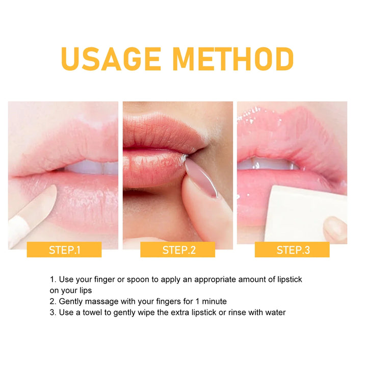 EELHOE Honey Lip Scrub Exfoliator for Dry Chapped Lips Nourishing Moisturizing Dead Skin Removal Plumping Line Care Treatment