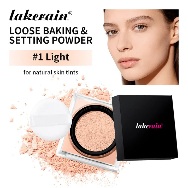 Waterproof Loose Baking&amp;Setting Powder Long Lasting Oil Control Matte Setting Powder Natural Brightening Face Cosmetics
