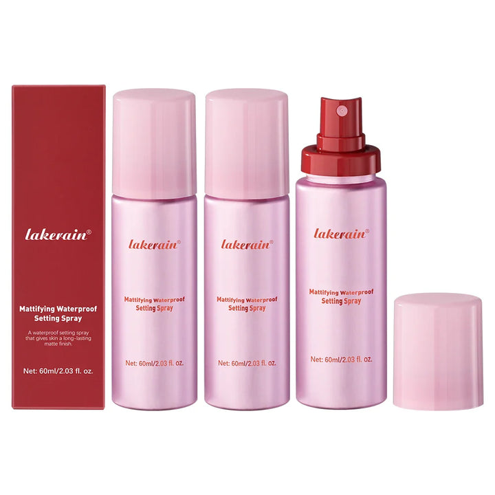 Mattifying Waterproof Setting Spray Glossy Matte Base Makeup Control Oil Non-Sticky Waterproof Make-up Fixer Spray for All Skin