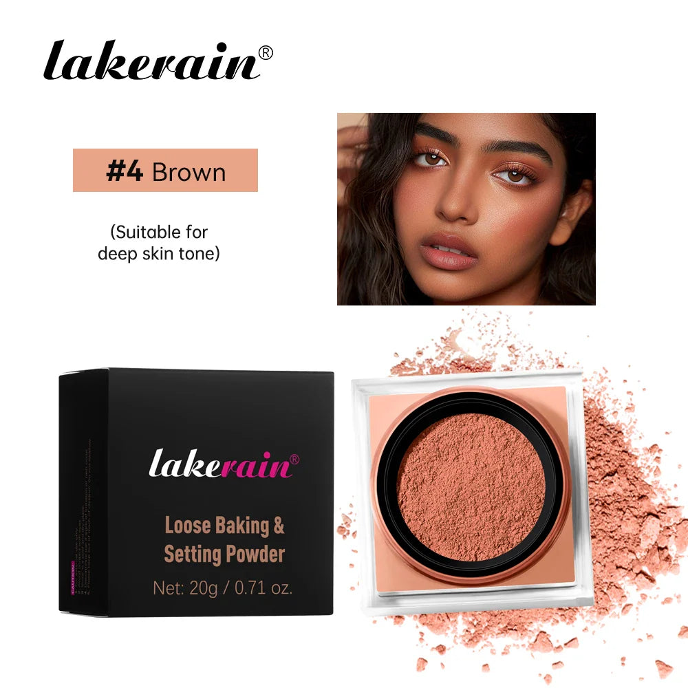 Loose Baking&amp;Setting Powder Long Lasting Oil Control Natural Face Matte Waterproof BrighTening Loose Powder Makeup Cosmetics