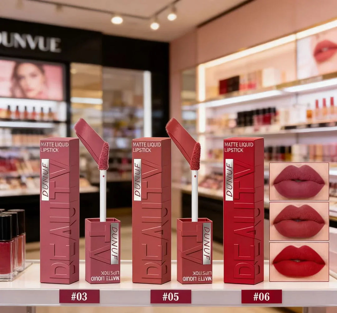 Matte Velvet Lipstick Lip Gloss Waterproof Smooth Long-Lasting Non-sticky Non-transfer Deep Red Nude Y2K Daily&amp;Party Makeup Gift