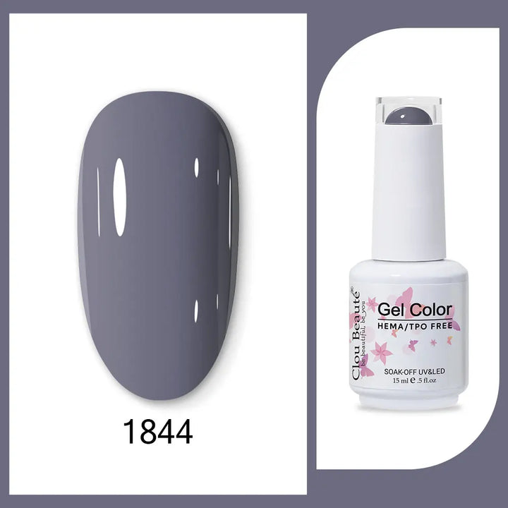 Clou Beaute 15ml Red Black White Green Neon Gel Nail Polish Base Top Coat Velvet Top 400 Colors Semi Permanent Gel Nail Varnish