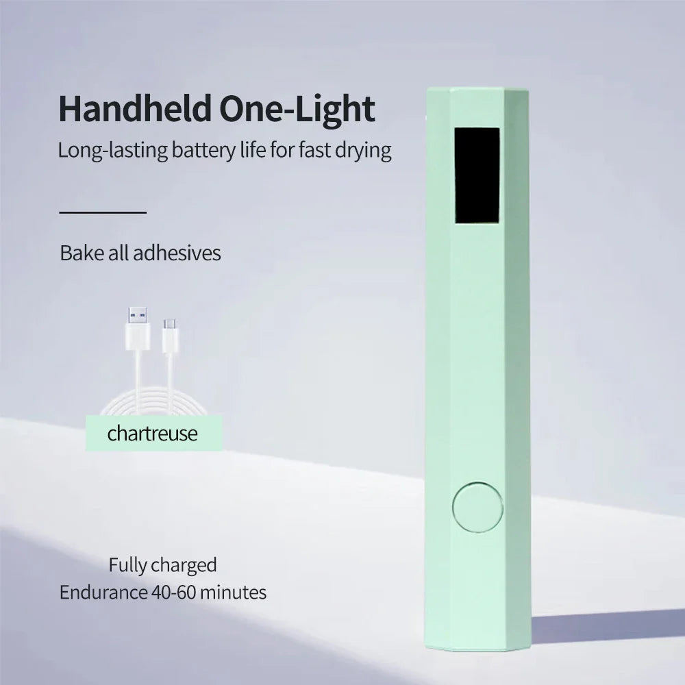 YIKOOLIN Convenient Handheld Nail Dryer Lamp UV/LED Nail Curing All Gel Polish Nail Art Tool Nail Art Convenient Nail Lamp