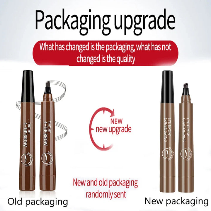 Four-pronged eyebrow pencil, four-end, long-lasting, non-smudged, water-resistant, anti-smudged eyebrow pencil